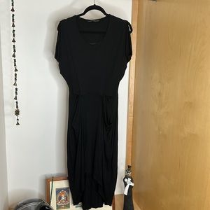 ALLSAINTS Black Drape Knit Dress Sz. 0 UK 4